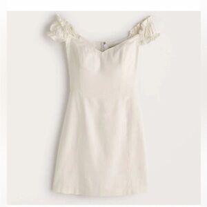 Abercrombie & Fitch Off The Shoulder Corset Mini Dress  XL White